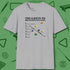 6 Keys to Billiards Success (E.A.T.A.S.S.) T-Shirt, front view, in Sport Grey helps your stroke and your style